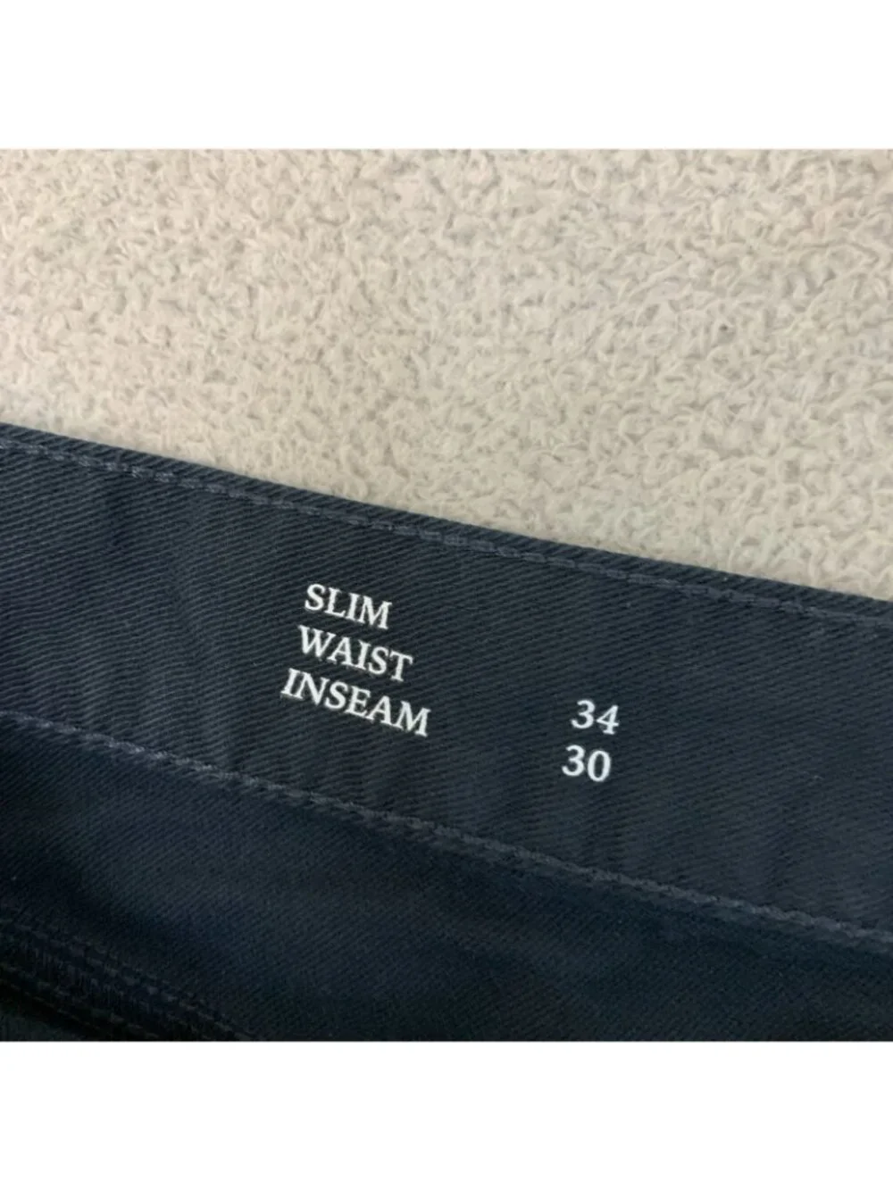 Banana Republic Men's 34x30 Slim Fit 5-Pocket Twill Chino Pants Navy Blue F1869